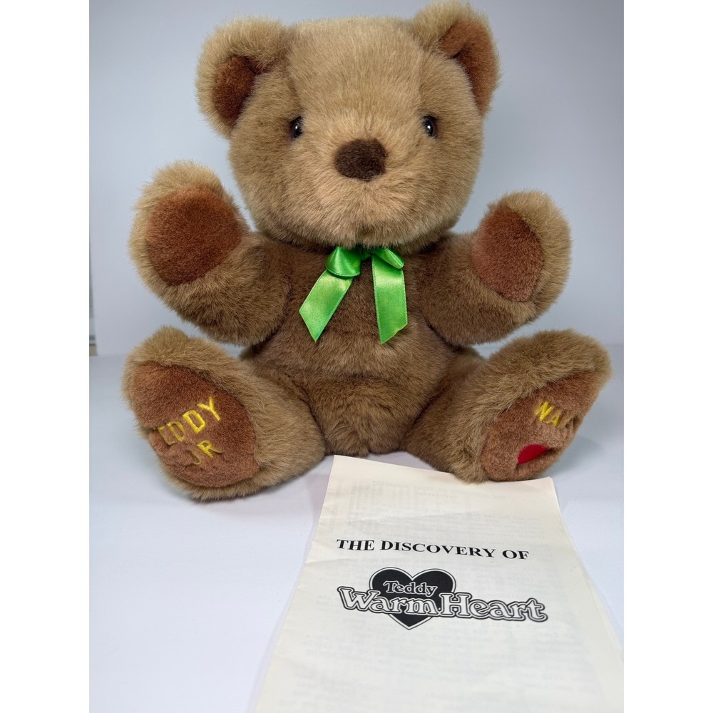 VTG Teddy Warm Heart Plush 11" Brown Microwaveable Stuffed Animal - Picture 2 of 16